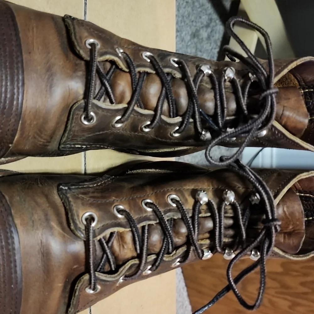 Red Wing Shoes Brown Leather Boots - Picture 9 of 14